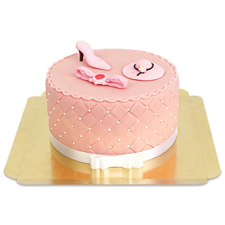 Deluxe Make-Up Cake med vitt band