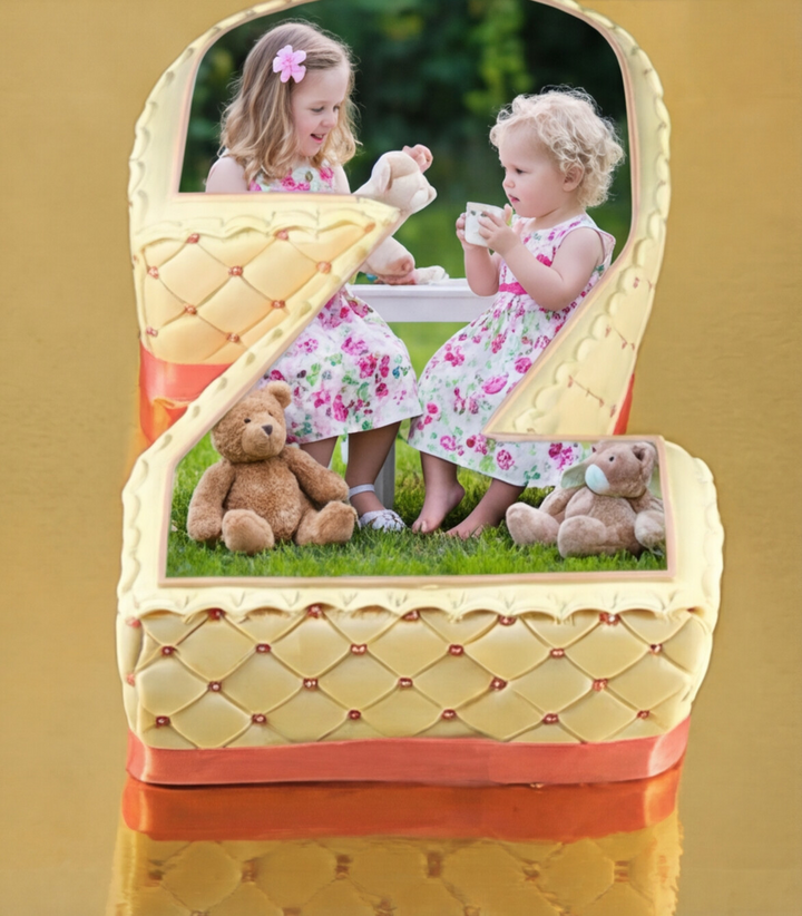 Deluxe siffertårta med foto, valfri färg