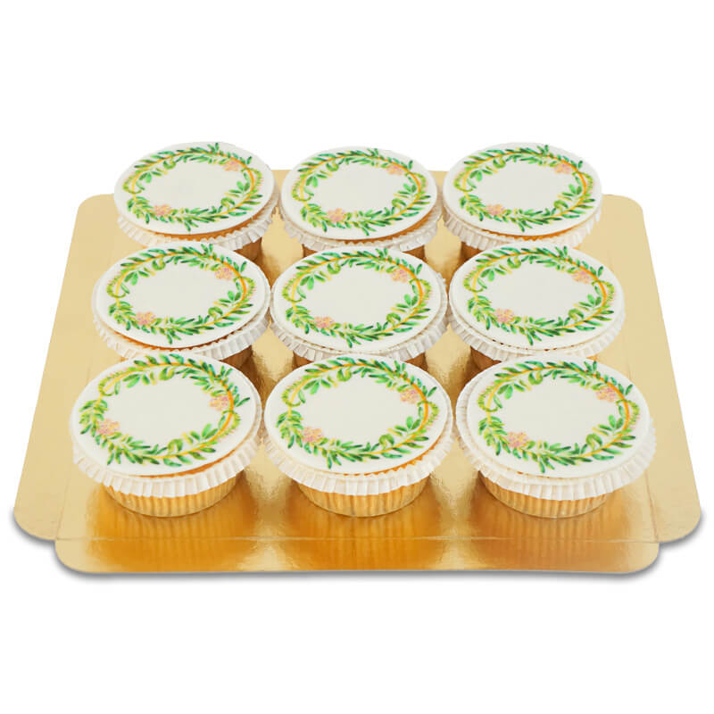 Eukalyptus cupcakes (9 stycken)