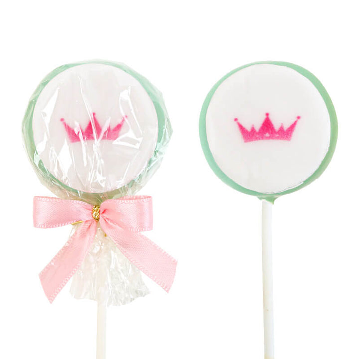 Enfärgade Flat-Pops i olika färger med logotyp (12-pack)