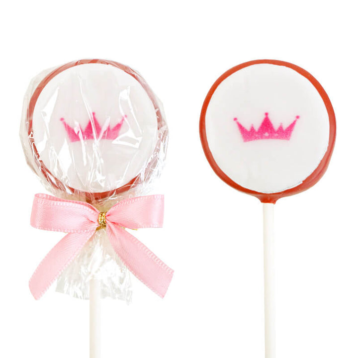 Enfärgade Flat-Pops i olika färger med logotyp (12-pack)