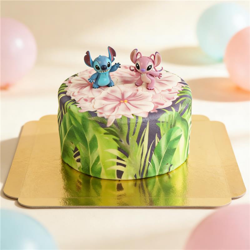 Angel & Stitch® på tropisk deluxe-tårta