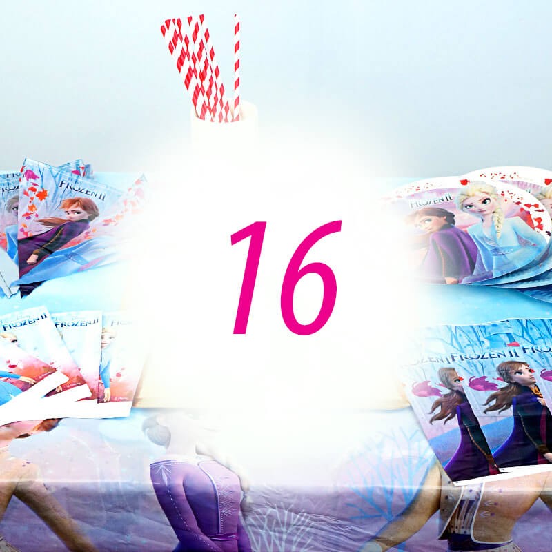 Frozen®-partyset för 16 personer - utan tårta