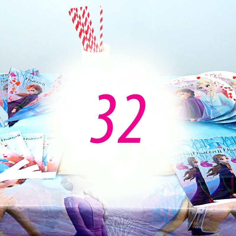 Frozen®-partyset för 32 personer - utan tårta