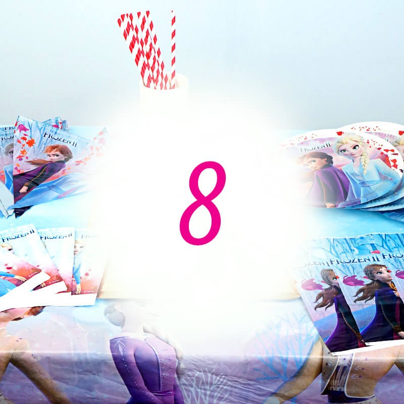 Frozen®-partyset för 8 personer - utan tårta