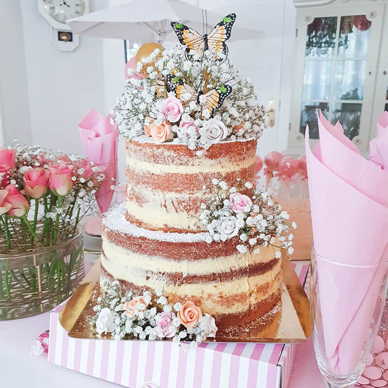 Naked Cake tvåvåningstårta