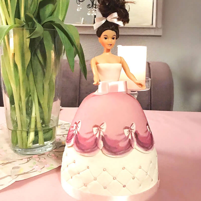 Deluxe docktårta prinsessa, rosa