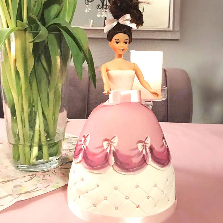 Deluxe docktårta prinsessa, rosa