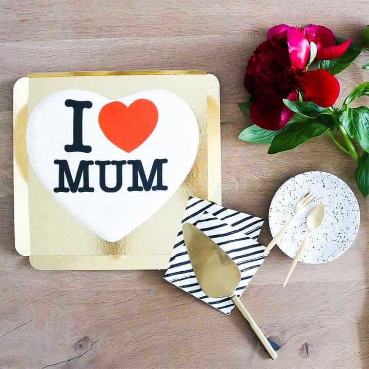 I Love Mum-hjärttårta