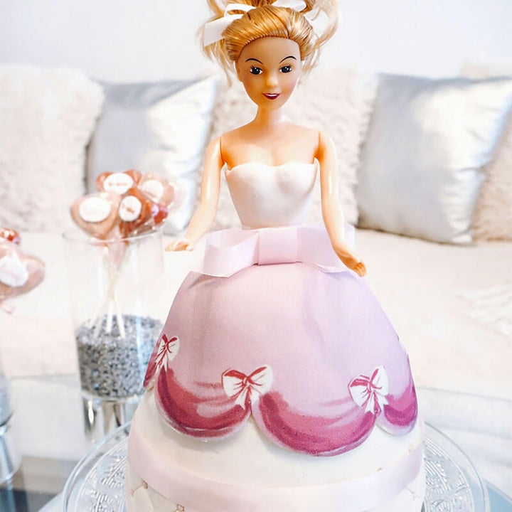 Deluxe docktårta prinsessa, rosa