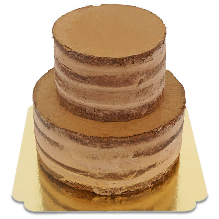Tvåvånings Naked Cake med chokladsmak