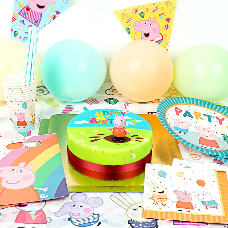 Greta Gris partyset inkl. tårta