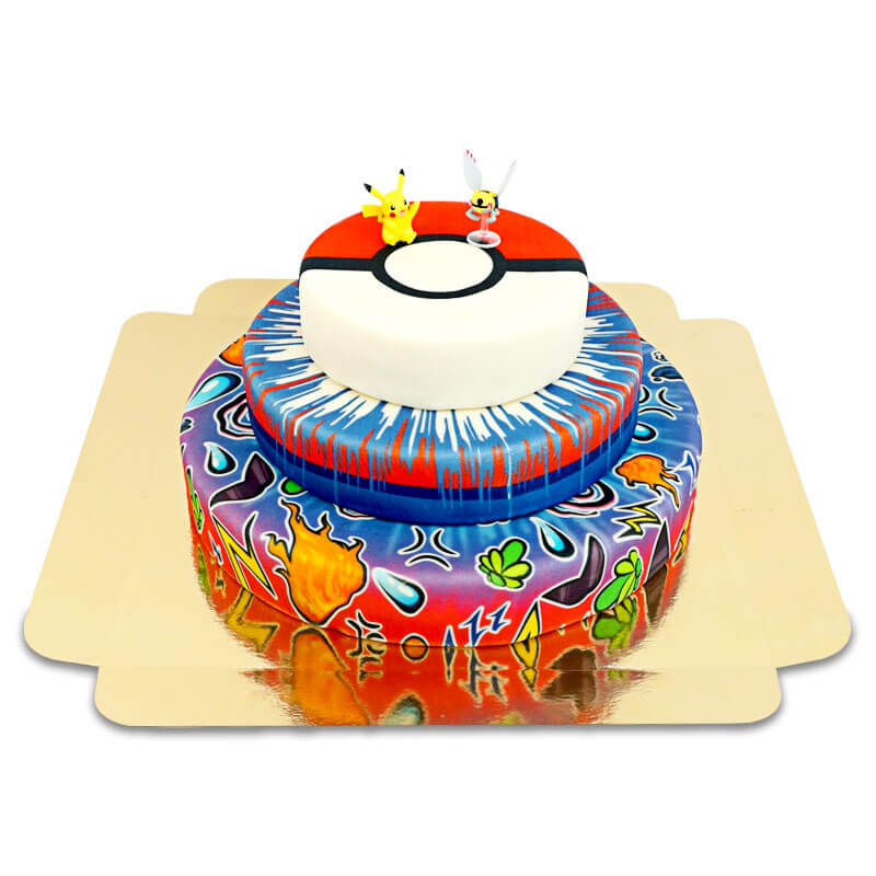Pokémon®-figur på 3-vånings speltårta
