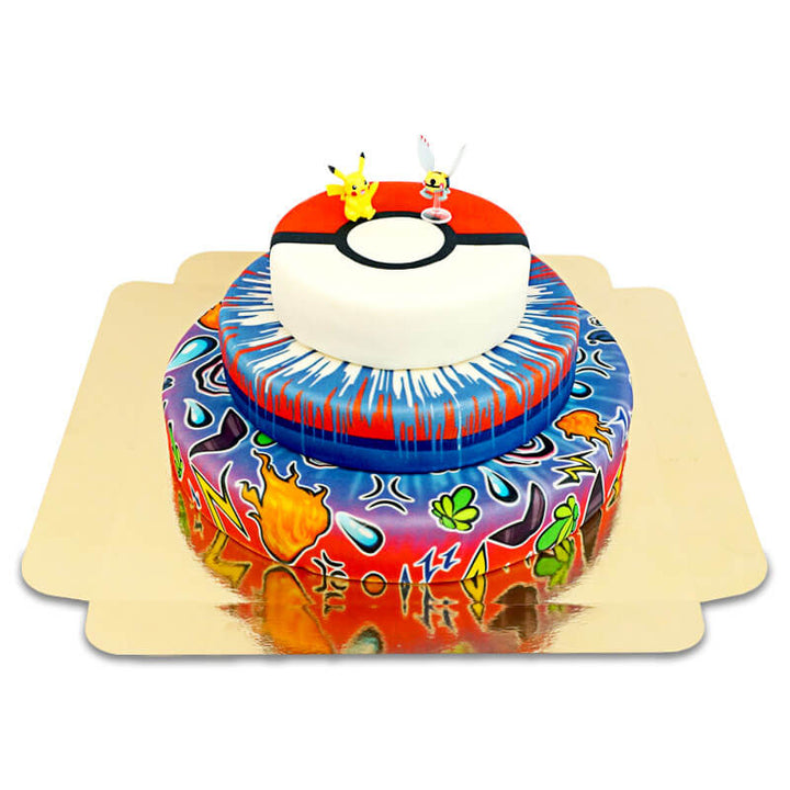 Pokémon®-figur på 3-vånings speltårta