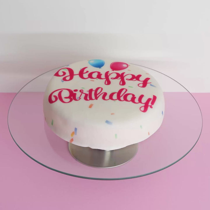 Happy Birthday tårta, rosa