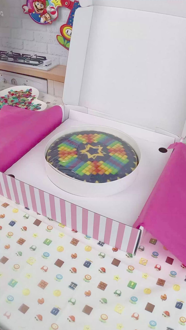 Mario kart® på regnbågsbana-tårta