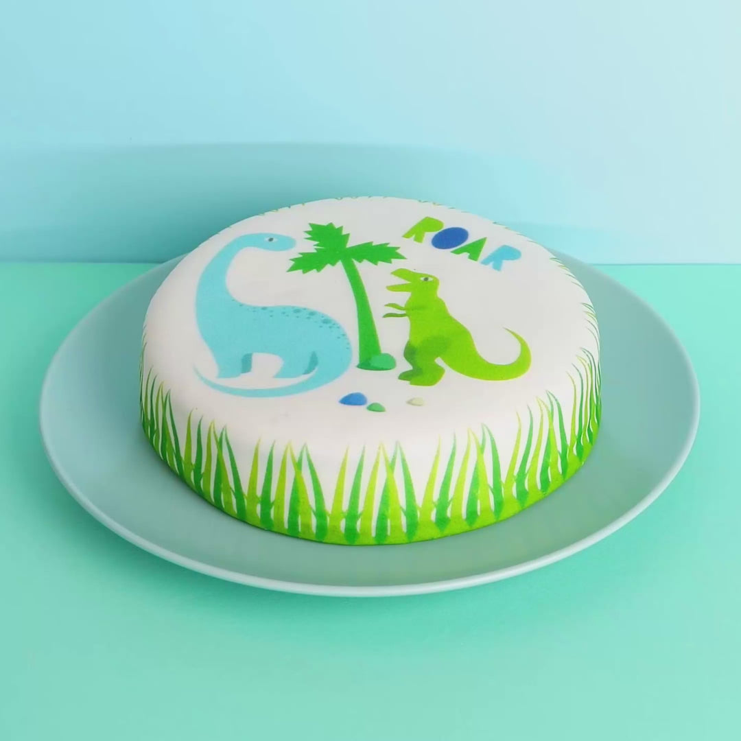 Liten dinosaurie-tårta