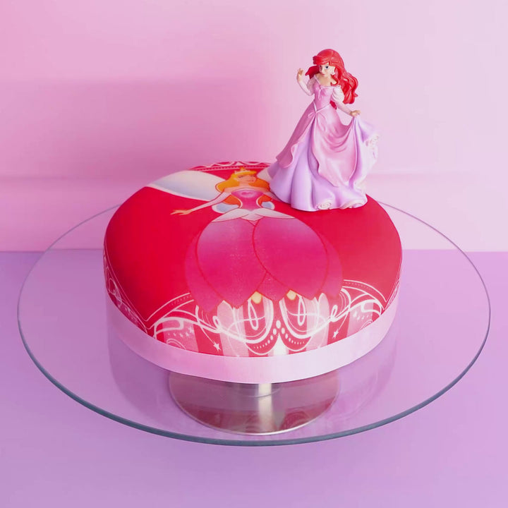 Disney®prinsessan Ariel® på rosa tårta