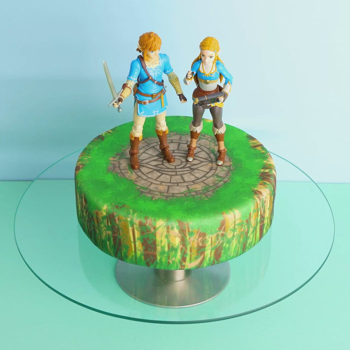 Zelda® & Link® på skogsruinstårta