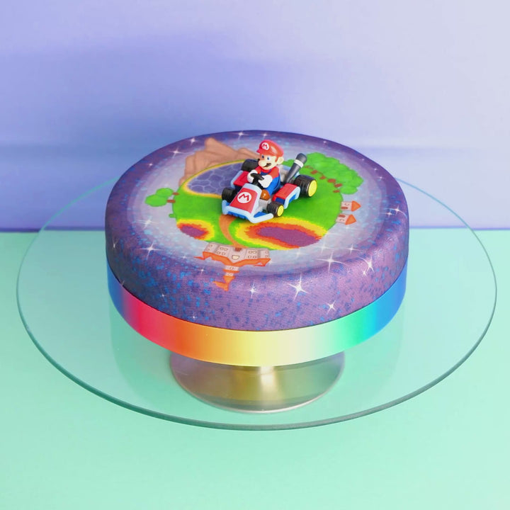 Mario Kart® på målad planet-tårta