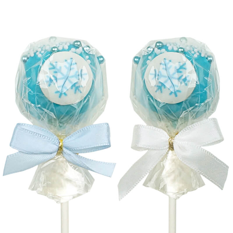 Schneeflocken Cake-Pops (12 Stück)
