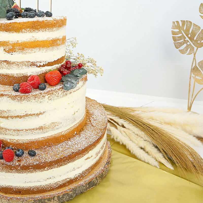 Naked Cake, bröllopstårta