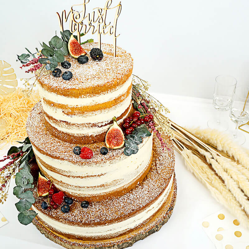 Naked Cake, bröllopstårta