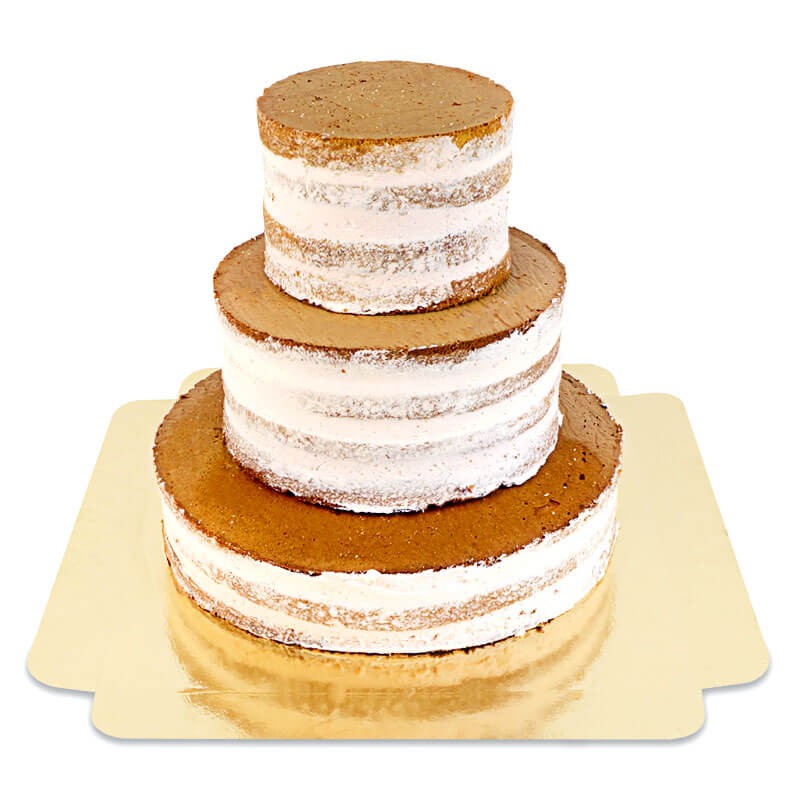 Naked cake vanilj – olika storlekar