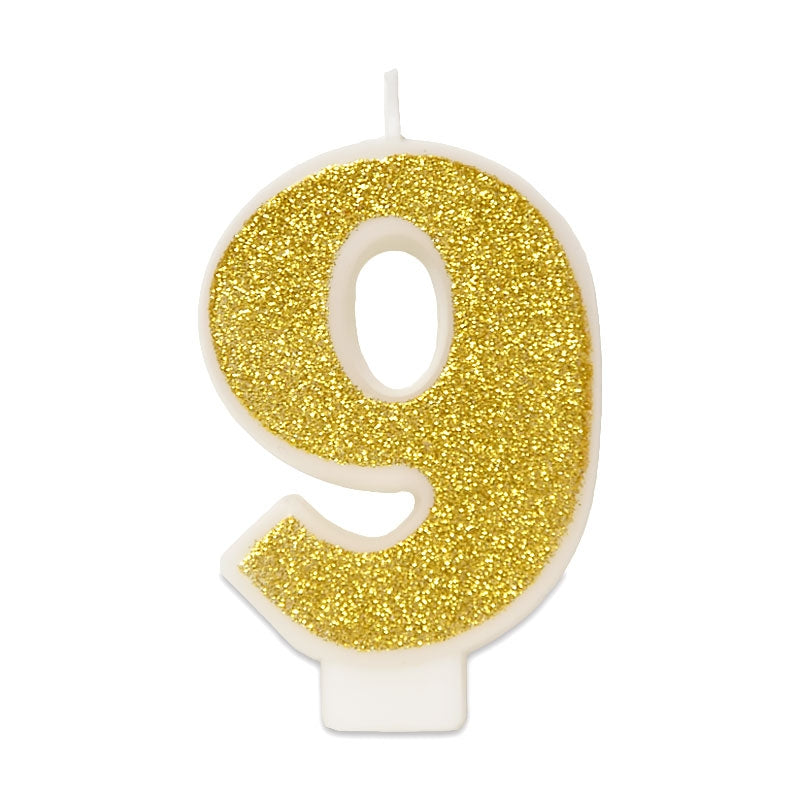 Guld sifferljus nummer 9