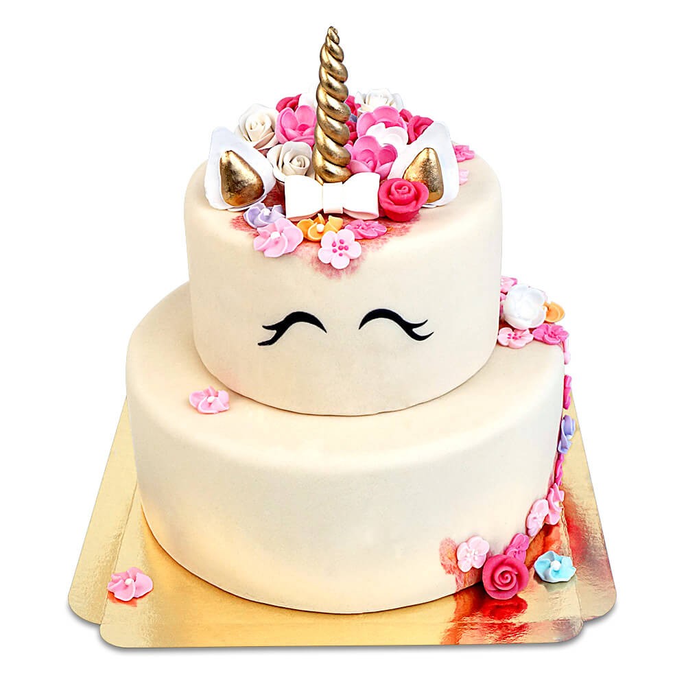 Tvåvånings enhörning deluxe-tårta