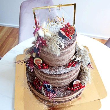 Boho Wedding choklad 3 vån - inkl. Cake topper m.m.
