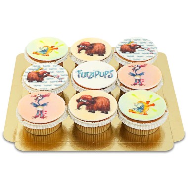 Dragon Furzipups & hans vänner cupcakes (9 stycken)