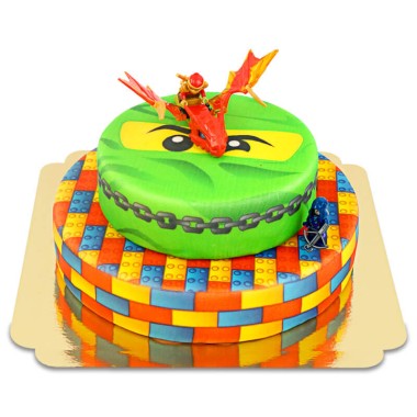 Lego® Ninjago på tvåvånings Ninja-tårta