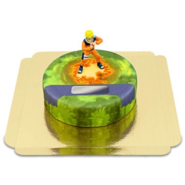 Naruto®-figur på ljusning-tårta